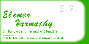 elemer harmathy business card